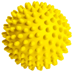 Yellow spikey massage ball