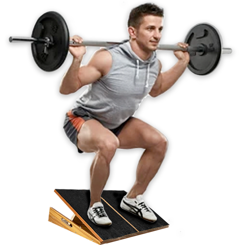 Wide slant board for squats