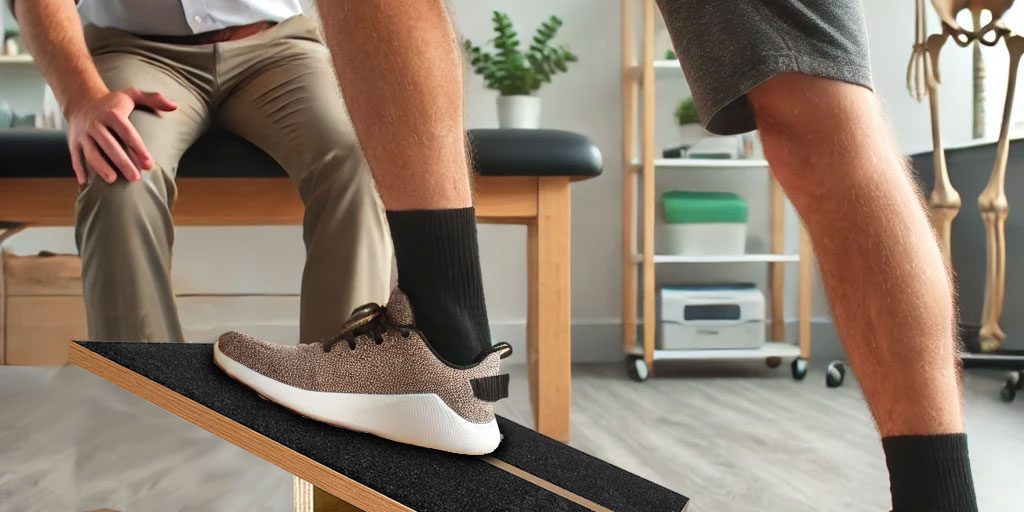 Incline board for calf stretching and physical therapy