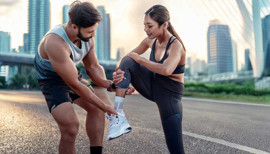 Calf tightness and calf strains or cramps from jogging or running. Tips and advise for prevention and recovery of tight calf muscles for jogging, running and athletic sports.