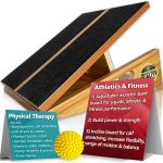 BAM Athletica's calf stretcher slant board for calf stretching. Adjustable incline board for calf stretching and fitness.