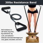 BAM Athletics All-in-One slant boards for exercise and calf stretching | Velour slant board | Upper body resistance strength training using a resistance band with the slant board for home workouts