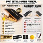 BAM Athletica slant boards for exercise | slant board for calf stretching | Velour slant board velorboard | Slant board for squats