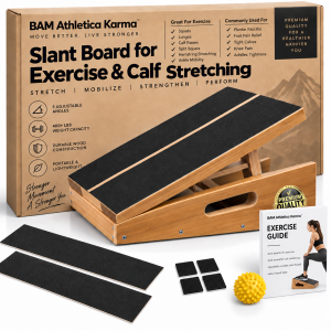 BAM Athletica slant boards for exercise | slant board for calf stretching | Velour slant board velorboard