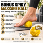 BAM Athletica slant boards for exercise | slant board for calf stretching | Velour slant board velorboard | spikey foot massage ball