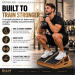 BAM Athletica slant boards for exercise | slant board for calf stretching | Velour slant board velorboard | Slant board for squats