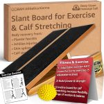 BAM Athletica slant boards for exercise and calf stretching | Velour slant board | Calf stretcher slant board for squats and fitness