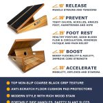 BAM Athletica slant boards for exercise and calf stretching | adjustable slant board with 5 inclines for light and deep calf stretche, squats and ankle mobility