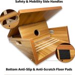 BAM Athletica slant boards for exercise and calf stretching | Velour slant board | Calf stretcher slant board with bottom anti-slip pads for safety and security when using the incline board