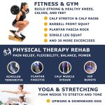 BAM Athletica professional adjustable wooden slant board for physical therapy. Injury rehabilitation and recovery from calf strains, calf cramps, plantar fasciitis pain relief, achilles tendonitis, heel spurs, knee pain and ankle mobility.